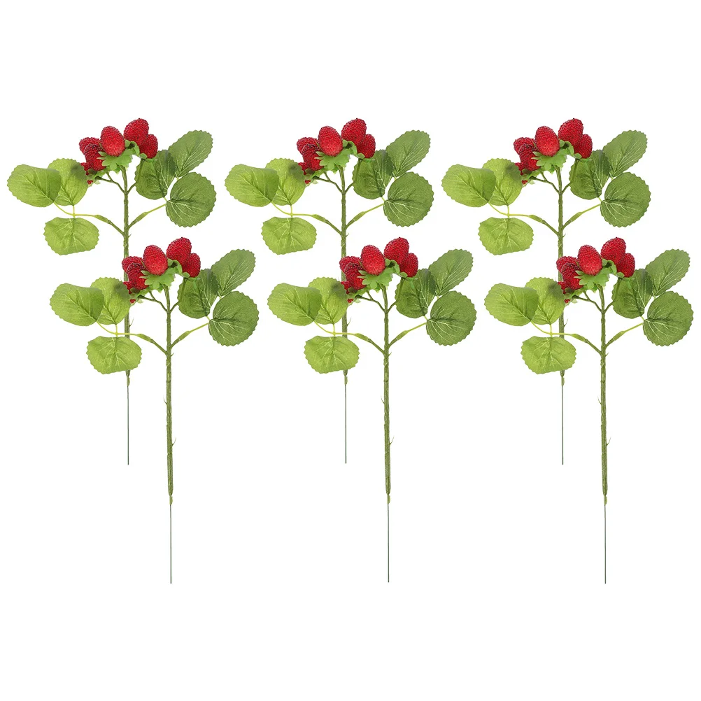

6pcs Simulated Waxberries Realistic Fake Fruits Decor Models Photo Props Plastic Bayberry Waxberry Decorations Home Party Use