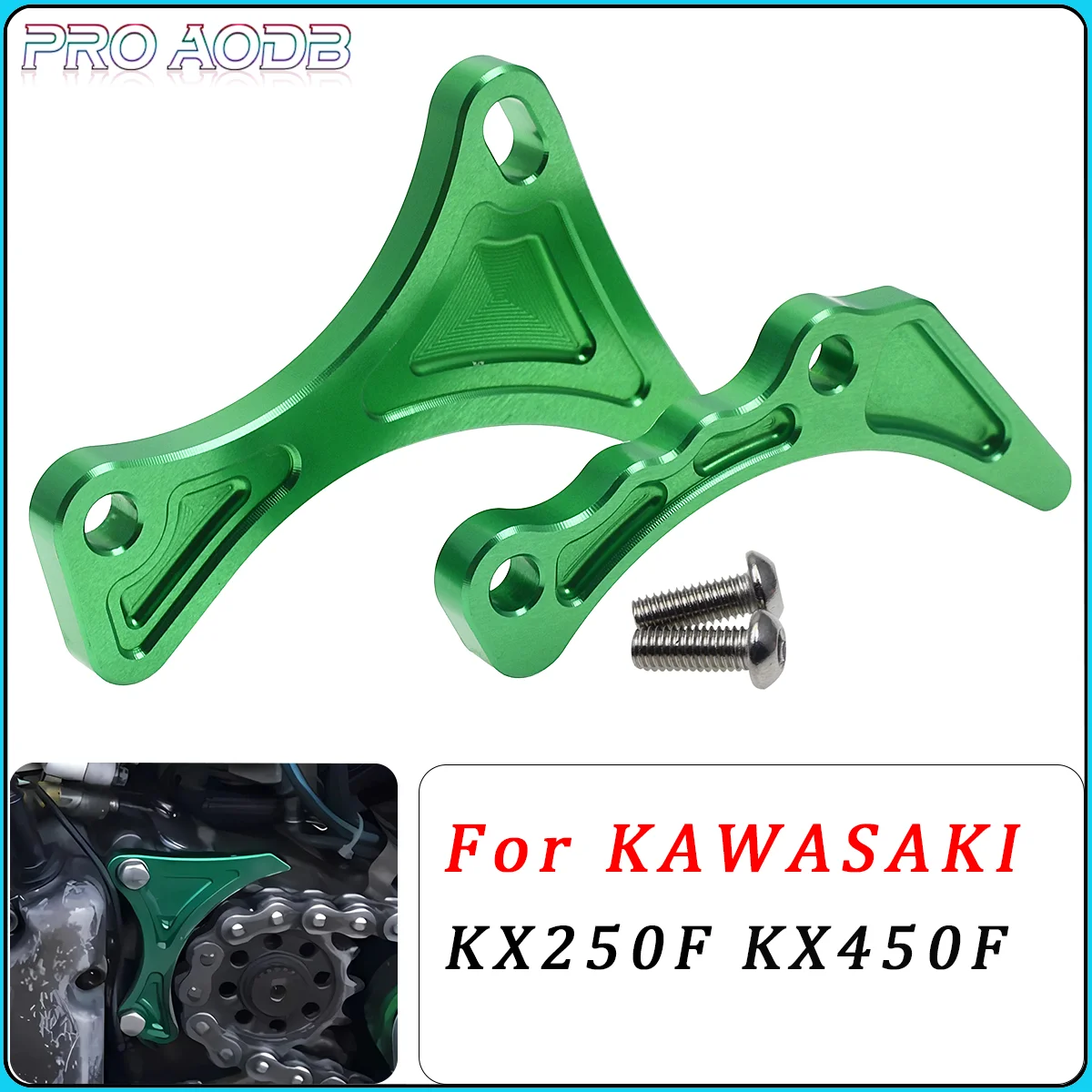 

Motorcycle CNC Guard Cover Chain Sprocket Cover Case Saver Engine Protector For Kawasaki KX250F KX450F KX 250F 450F 2004-2016