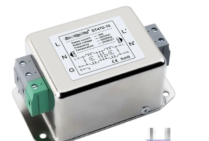 Wall mounted terminal block filter ST470-10 10A 220VAC EMC anti-interference