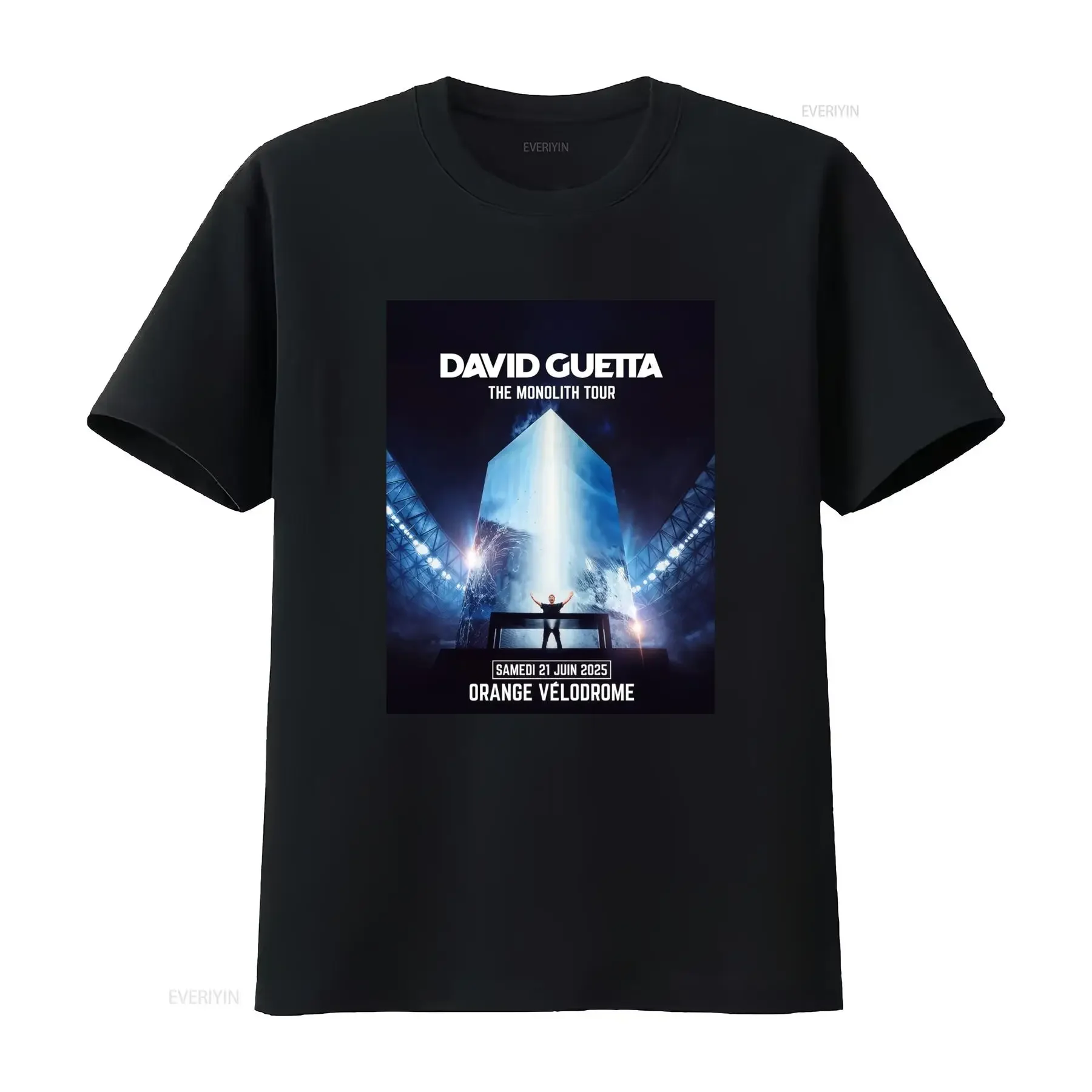 David Guetta The Monolith Tour T Shirt Full Size S 5XL Music Festival Style  vintage Washed graphic Top For Everyday Wear homme