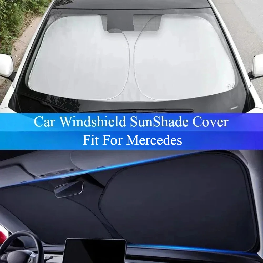 

Fit For Mercedes Benz AMG A B C E S G Class GLC CLE CLA GLB Car Windshield SunShade Cover Anti UV Car Accessories