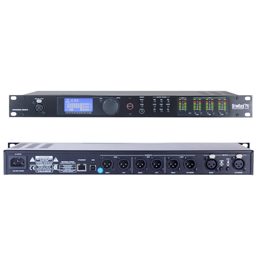PA2 アドバンストオーディオマイクデジタル信号プロセッサクロスオーバー PA エフェクターグラフィックパラメトリック EQ ステージ機器 2 で 6 アウト