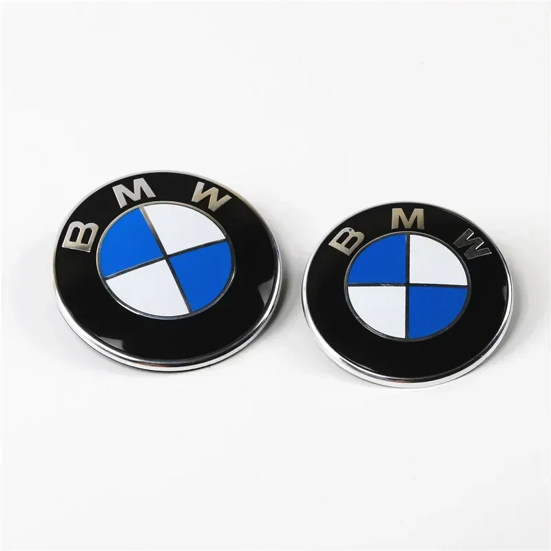 3d ABS 74mm 82mm BMW Hood Emblem Car Front Bonnet Logo Rear Trunk Badge Cover For BMW E39 E46 E30 E36 E87 E60 E90 Accessories