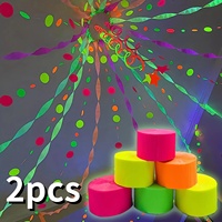 2pcs 4cm UV Glow Tape Neon Party Stickters Glow In The Dark Wedding Birthday Luminous Blacklight Bright Hanging Decorations