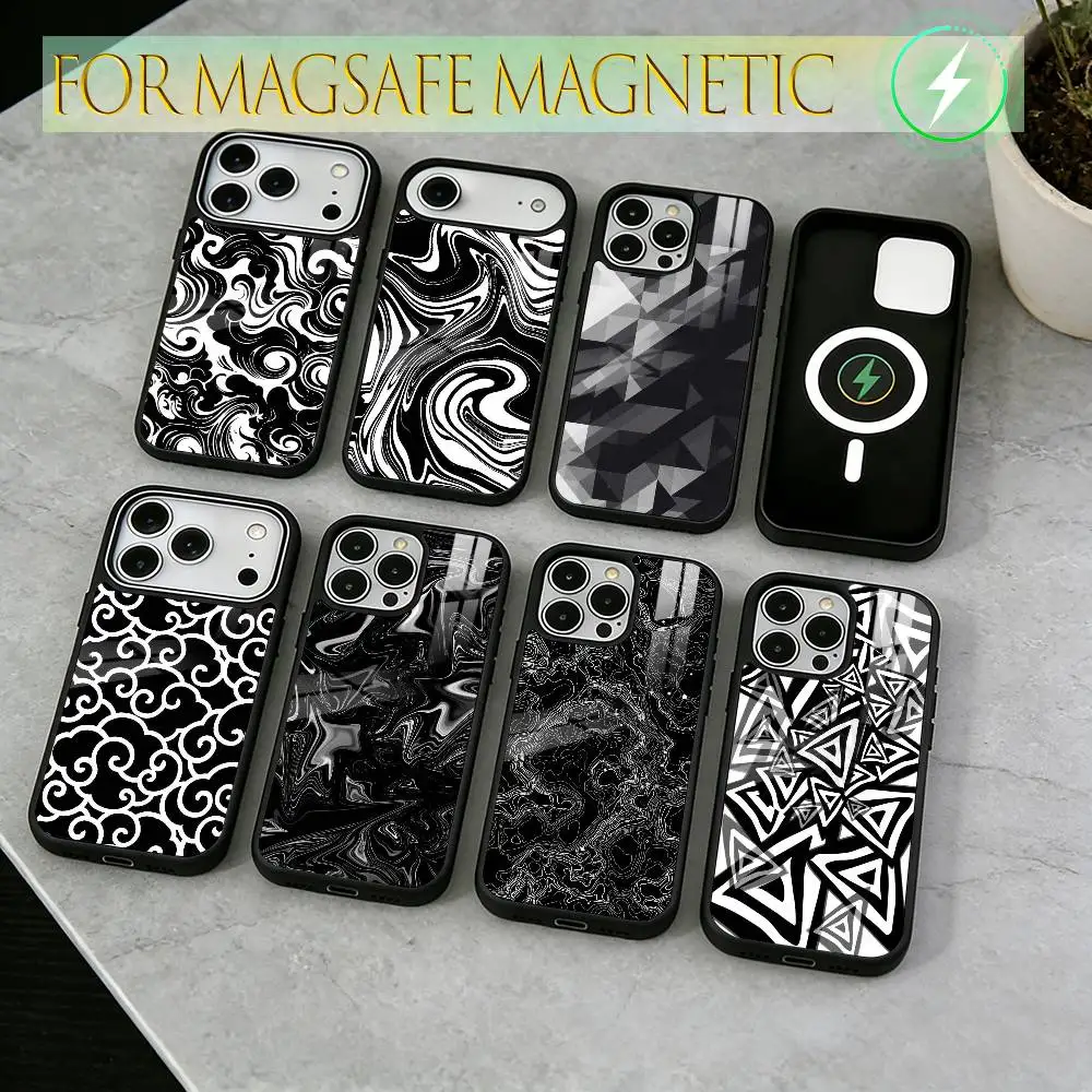 

Geometric figures Phone Case For iPhone17,16,15,14,13,12,11 Plus,Pro Magnetic For Magsafe Wireless Charging