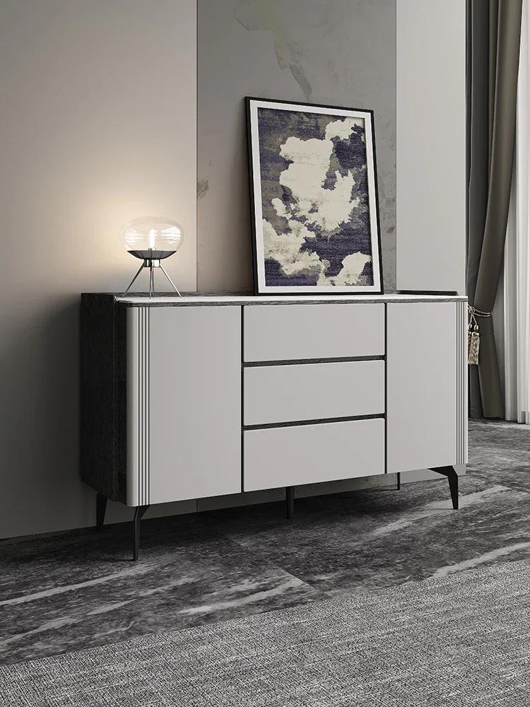 Style Light Luxury Sideboard Cabinet Minimalist Living Room Curio Cabinet Modern Minimalist Entrance All-in-One Cabinet