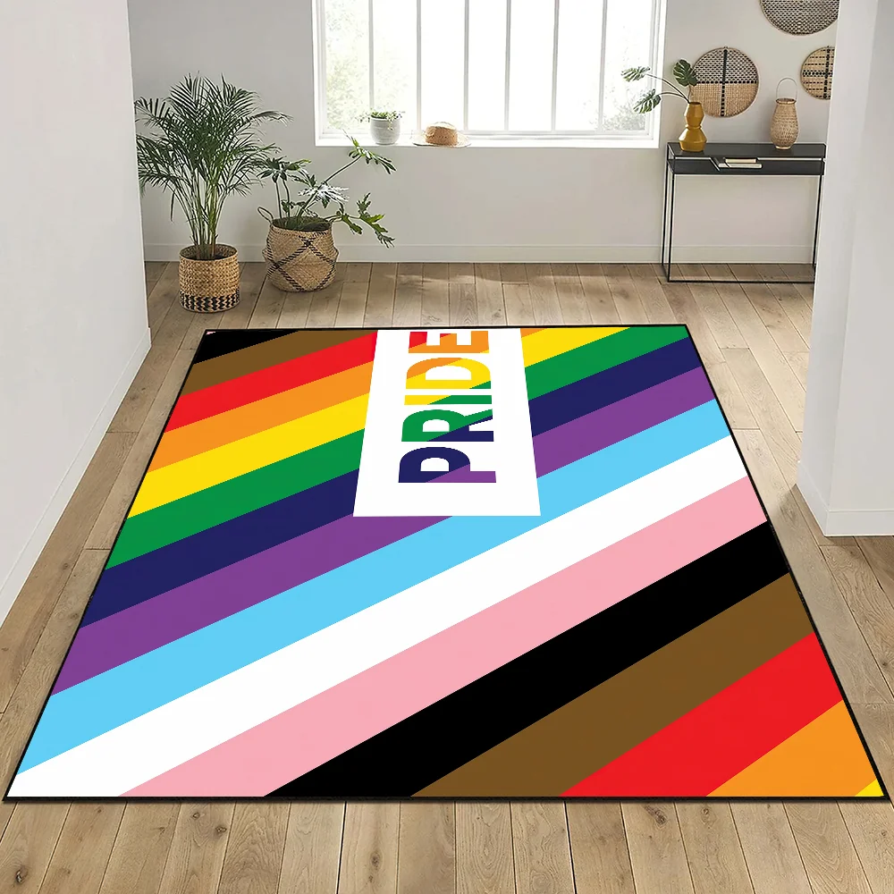 فخر LGBT قوس قزح العلم سجادة باب مدخل عدم الانزلاق قابل للغسل المطبخ السجاد غرفة المعيشة المدخل البساط الحمام الديكور
