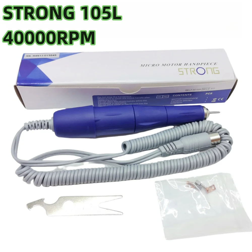 Strong 210 90 45K Dental Micromotor Polishing Nail Drill Pen Machine Manicure Beauty Handpiece 2.35mm 105L 102L H37L1 H200 M45C