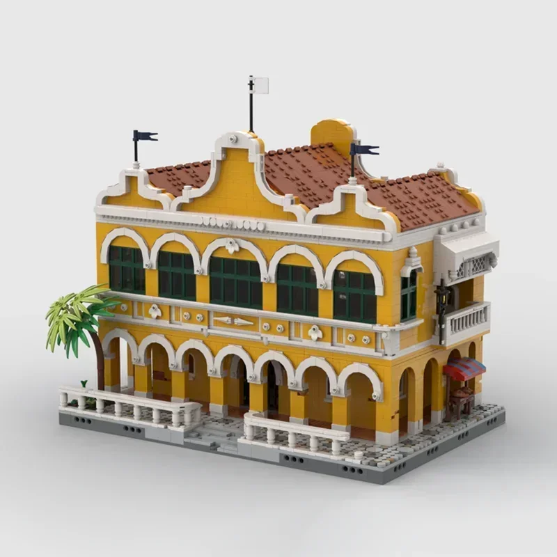 Pirates Model Moc Building Blocks Customs House Technical Street View Bricks DIY Assembly Construction Toy Holiday Gift