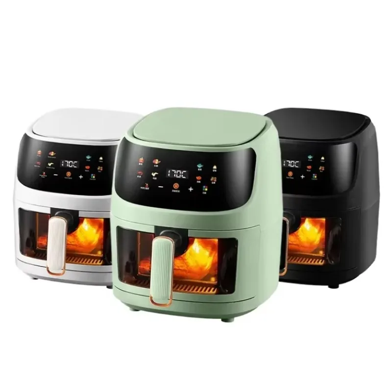 مقلاة هوائية متعددة الوظائف سعة 8 لتر، مقلاة هوائية رقمية بدون زيت للاستخدام المنزلي، مقلاة هوائية رقمية بشاشة تعمل باللمس LED