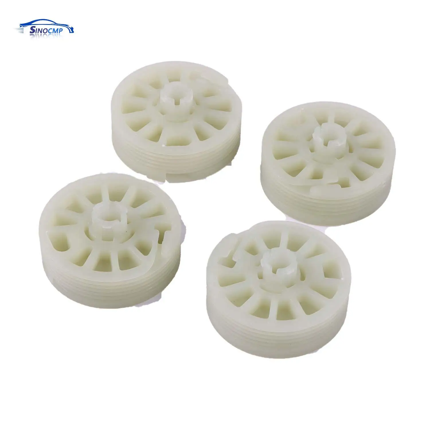 

4 PCS Window Regulator Sprocket Spools Plastic White Fit For 2016-2020 Kia Optima Repair Fix Pulley 82471-D3011 Car Replace Part