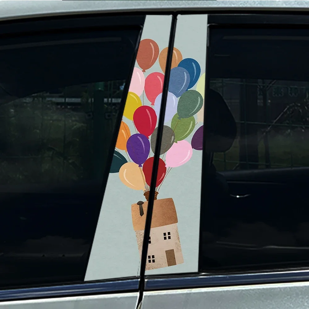 

1/2 шт., красочные наклейки для автомобиля в стиле аниме для девочек, сделай сам, автомобильная крышка B-стойки, царапины, водонепроницаемые, прочные украшения, авто наклейки для домашних животных