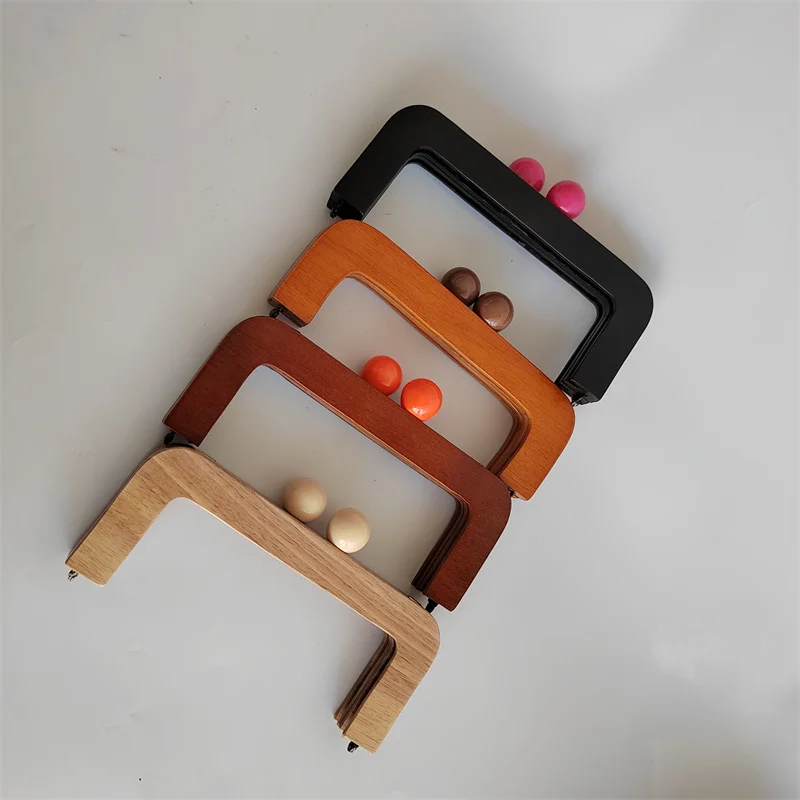 1 Set Purse Frame Wood Frame Candy Resin Acrylic Kiss Clasp Lock Purse Frame Closures For Handbag Purse Making DIY Craft Handle