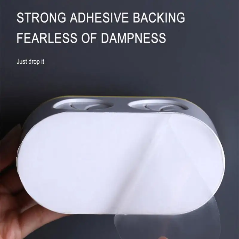 Double Hole Toothbrush Rack Bathroom Electric Toothbrush Holder Punch-free Toothbrush Storage Rack Bathroom Accessories