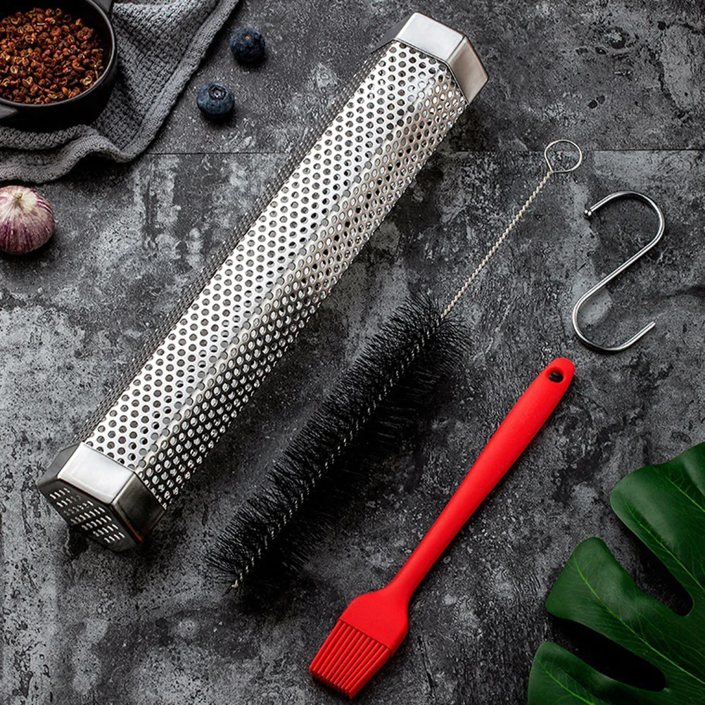 

304 Stainless Smoker Tube Set BBQ Grill Accessories Reusable Stainless Steel Smoker Tube Set Barbecue Tools Smoke Generator