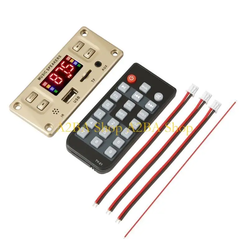 A2BA 2x50W 100W Amplifier Bluetooth-compatible MP3 Board 12V DIY MP3 Player Car Radio Module TF USB Microphone Record