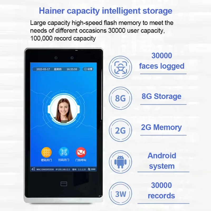 Face Recognition Attendance Biometric Machine Door Access System