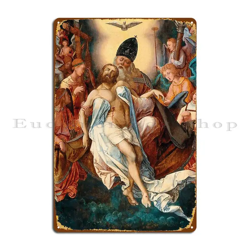 Святая Троица Мичиль Кокс, 16-го века, Ренессанс, библейское искусство, металлические вывески, таблички с принтом, жестяная вывеска для паба, плакат