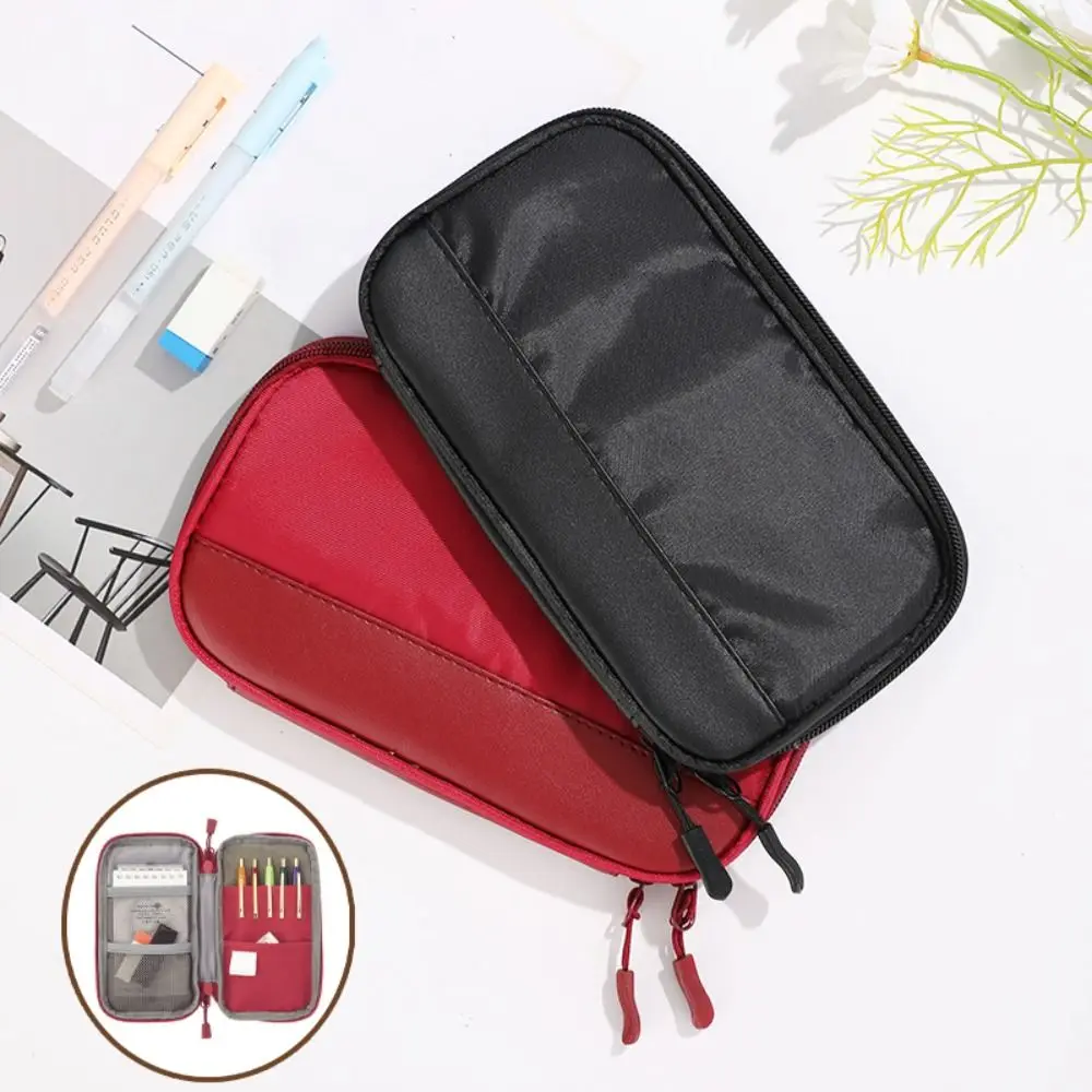 

Oxford Cloth Simple Pencil Case Waterproof Large Capacity Multifunctional Pencil Bag Stationery Organize Desktop Storage Bag
