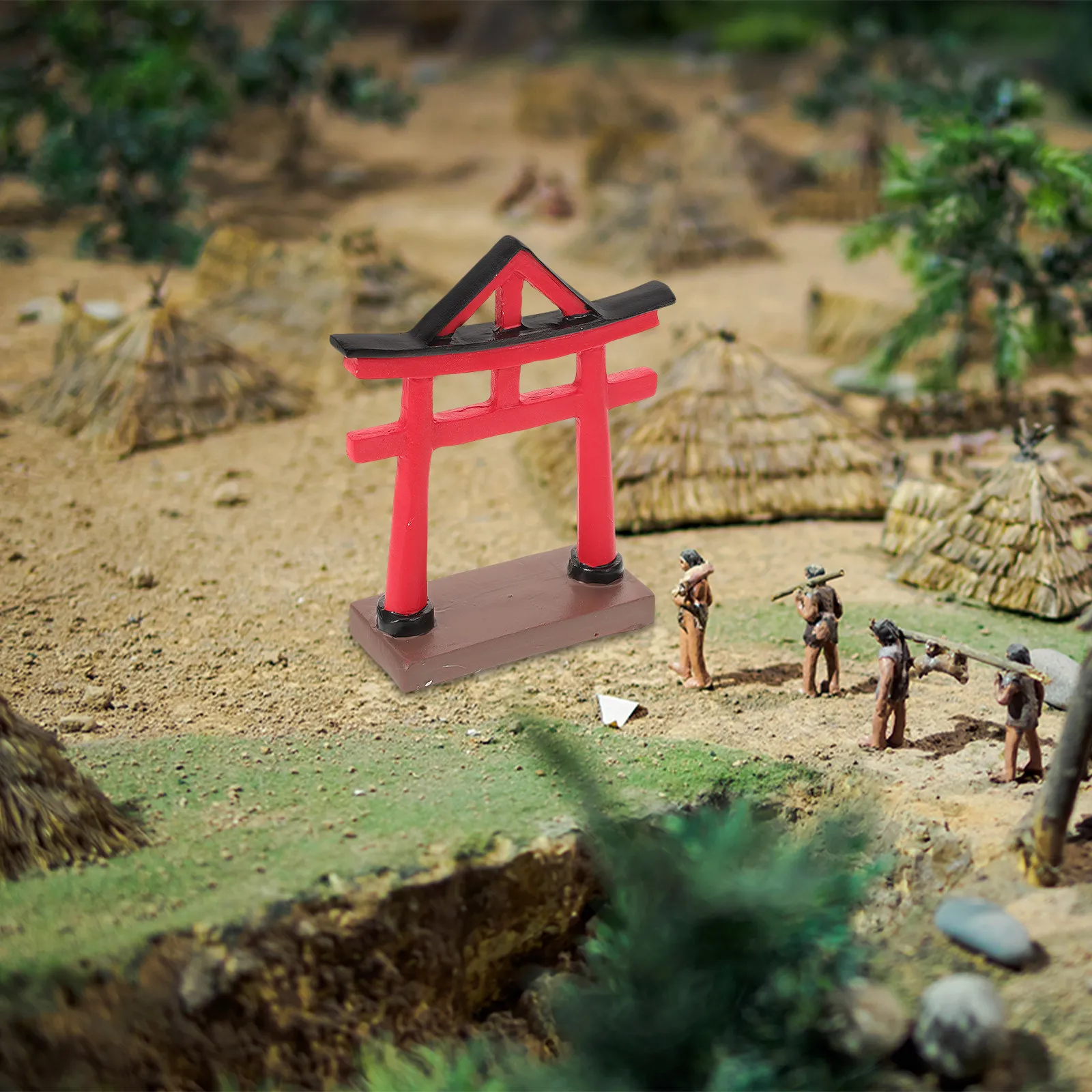 Exquisite Mini Torii Sculpture Decor for Aquarium Fish Tank Sand Table Micro Landscape Garden Outdoor Desktop Sturdy Weather