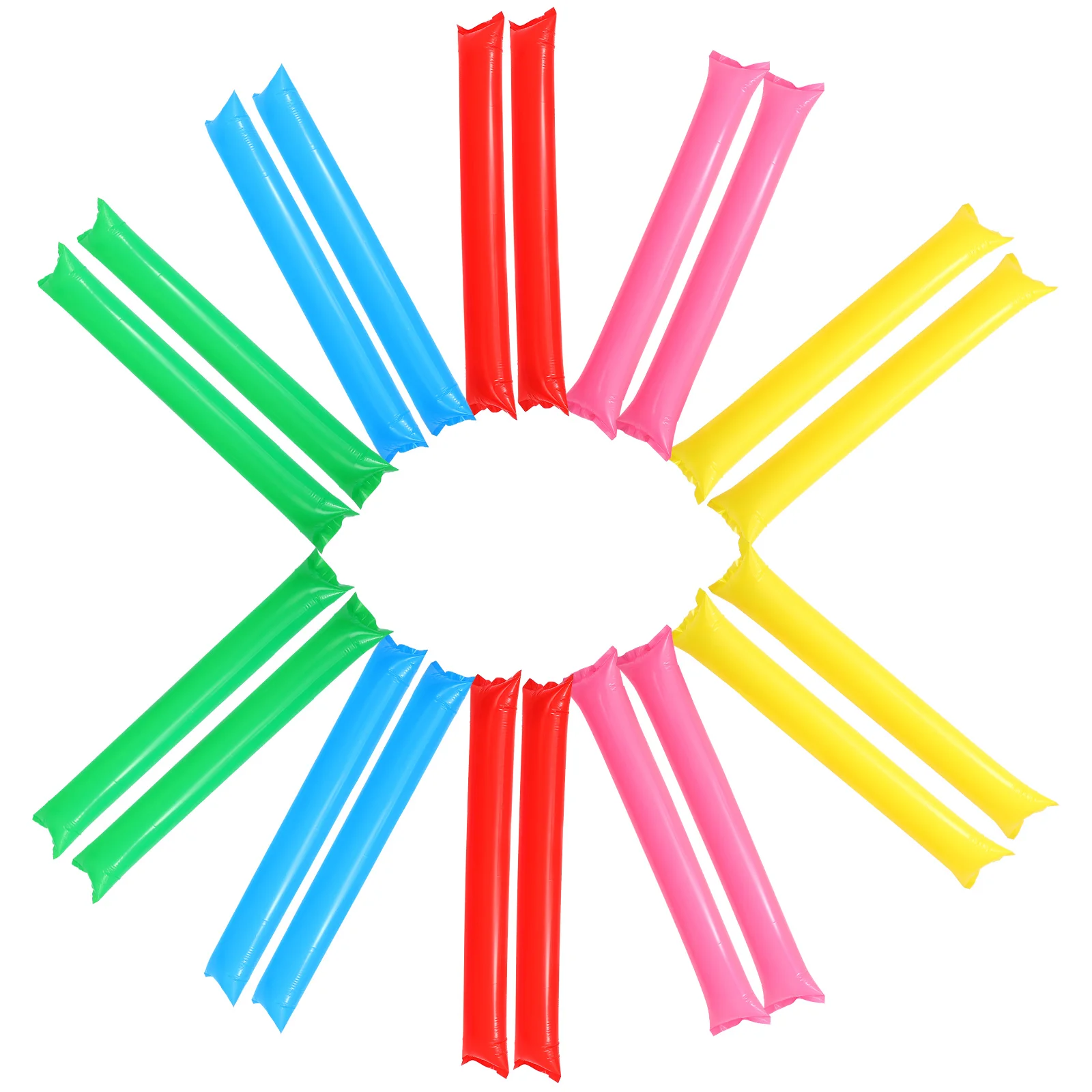 

20pcs PVC Inflatable Cheering Sticks Self Sealing Quality Noisemakers for Events Parties Parades Rallies Promotion Cheerleading