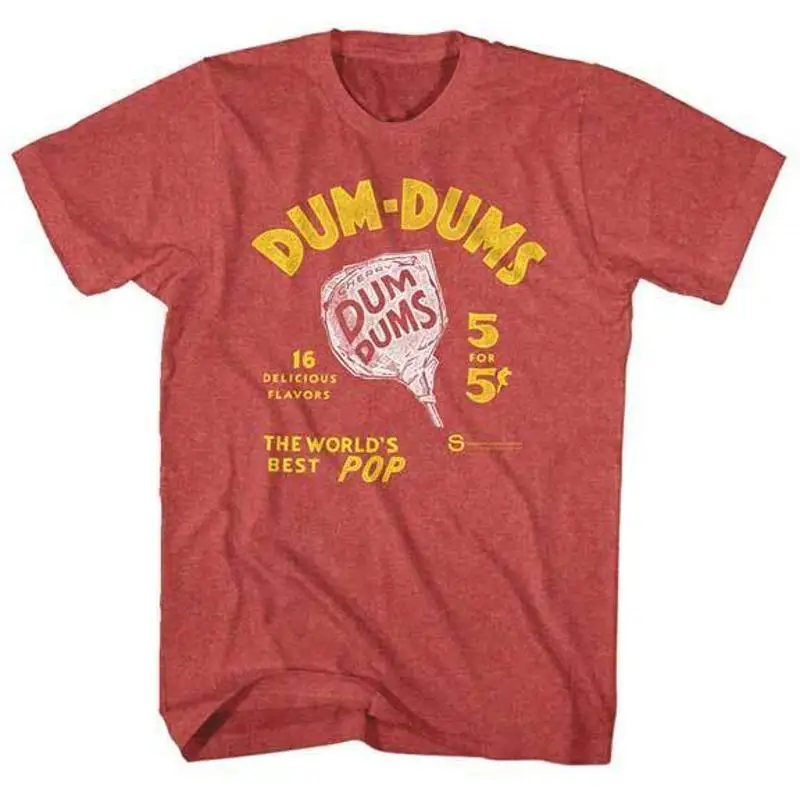 Dum Dums Candy Suckers The Worlds Best Pop 5 para centavos camiseta para hombre