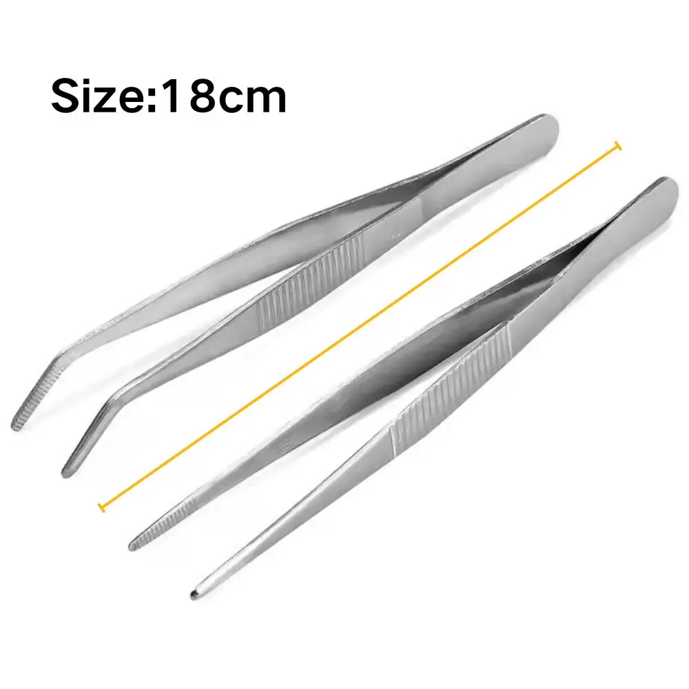Tattoo Accesory Tools Stainless Multifuctional Steel Tweezers Aquarium Clip Long Tongs Medical Tweezers Forceps  Non-slip
