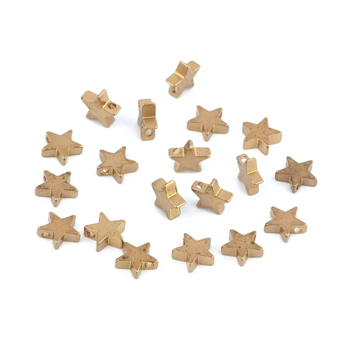200PCS Mini Pentacle Star Charm Pendants 8x7.7mm No Plated Handmade Bracelet Earrings Jewelry Crafts Making Accessories Supplies