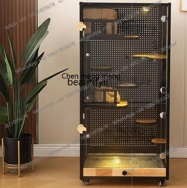 X  Large villa luxury special cabinet cage with air conditioner pet, hole board can be moved