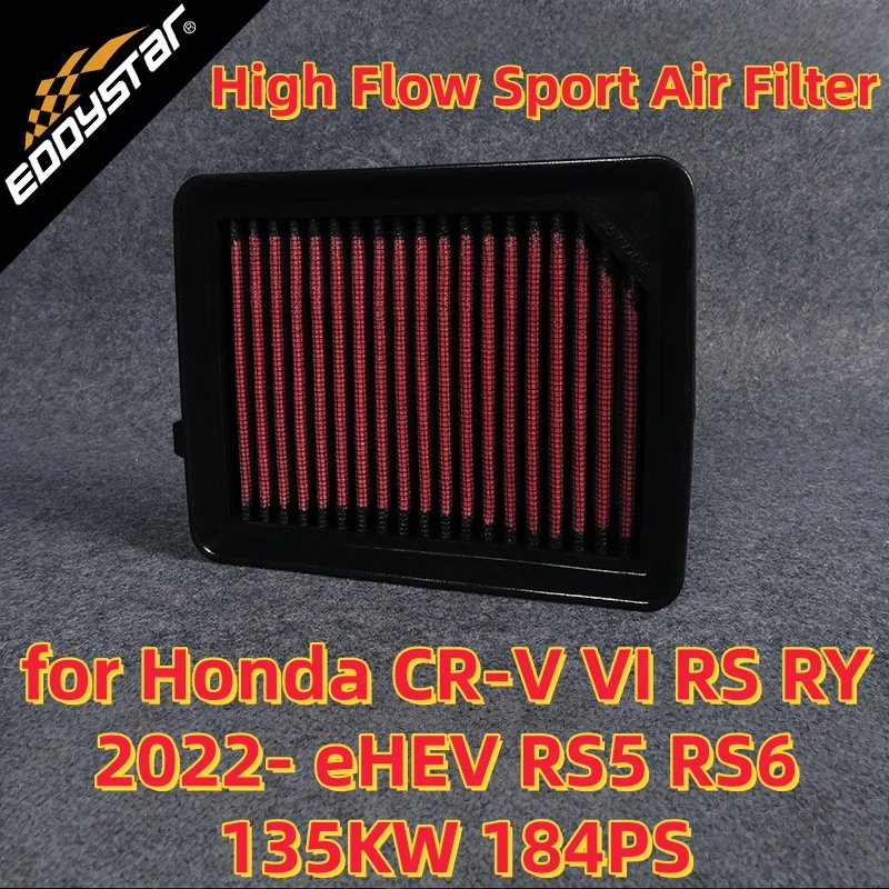 

Спортивный воздушный фильтр с высоким расходом для Honda CR-V VI RS RY 2022- eHEV RS5 RS6 135KW 184PS Моющиеся гоночные впускные фильтры