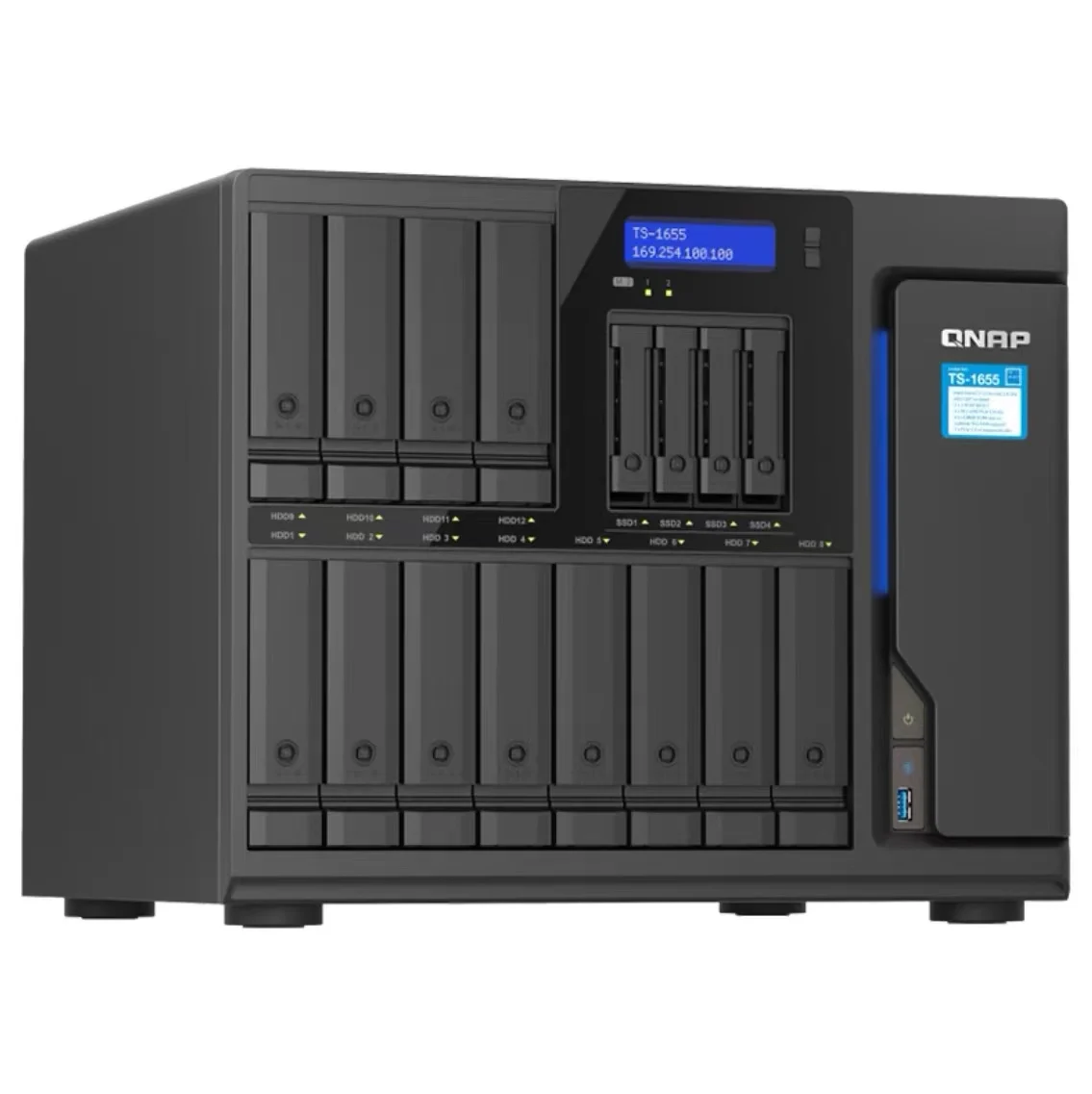 Enterprise Network Storage Original  Qnap Nas Ts-1655-32g-cn with  8 Core 16 Bays Nas  Server