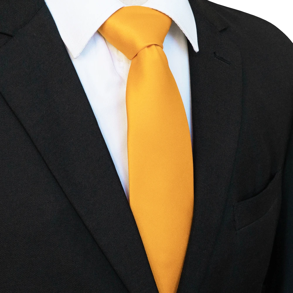 KAMBERFT Klassische Neue 8cm Krawatten für Herren, Einfarbige Krawatte in Rosa, Rot, Gelb, Satin-Krawatten für Geschäft, Hochzeit, Party, Geschenk – Detail 17