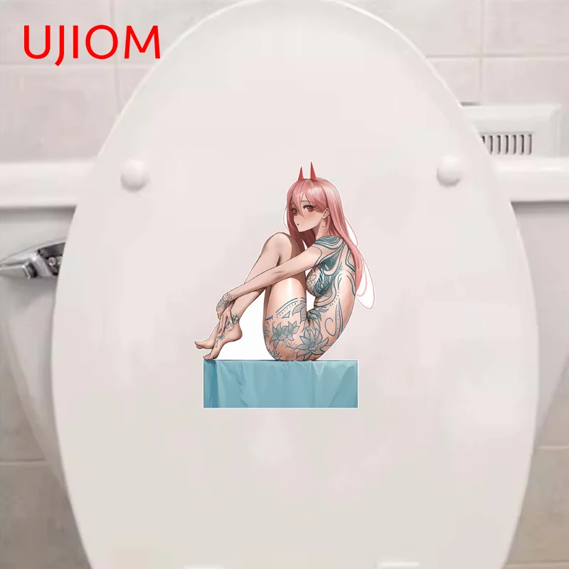 UJIOM NSFW Tattoo Power Sexy Big Boobs Wall Sticker Attractive Sitting Posture Sunscreen Graphics Decal Bedroom Bathroom Decor