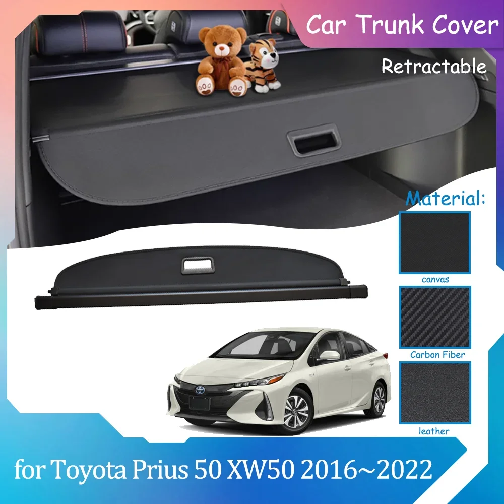 Car Trunk Covers for Toyota Prius 50 XW50 2016~2022 Waterproof Luggage Curtain Shelter Privacy Partition Cargo Pad Accessories