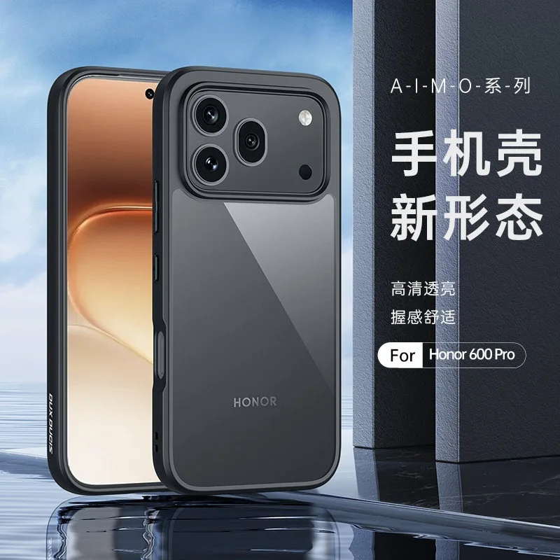 

For Honor 600 Pro Case Fashion Matte Transparent Skin Feels PC Acrylic Silicone Cover For Honor 600 Non-Slip Dustproof Bumper