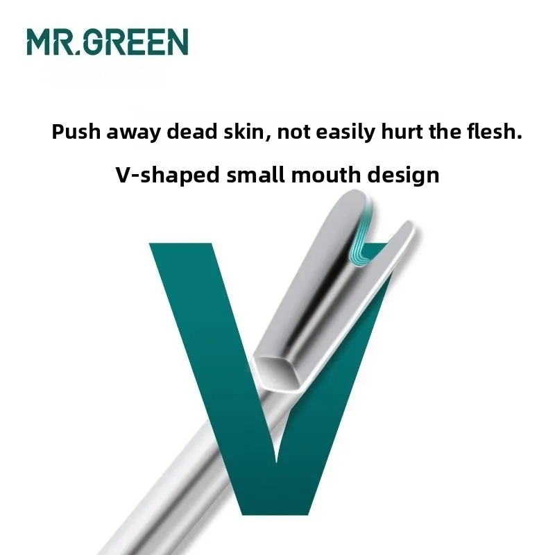 MR.GREEN Cuticle Pusher Dead Skin Remover Stainless Steel Manicure Tools Professional Cuticle Trimmer Nail Polish Peeler Scraper