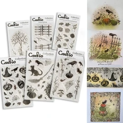 2024 New Halloween Cobwebs Autumn Pumpkin Clear Stamps Stencil Metal Cutting Die for DIY Scrapbook Handcraft Paper Gift Card