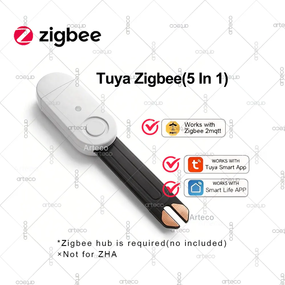 5-In-1 Zigbee Bodemvochtsensor Vruchtbaarheid Zonlicht Omgevingsvochtigheid Temperatuur Tester Sensor Voor TUYA Home Assistant 2MQTT