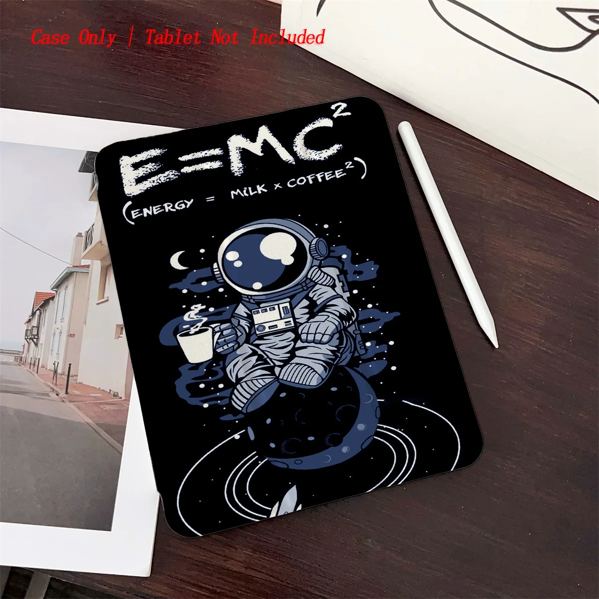 

Whimsical Astronaut In Spacesuit Tea Time iPad Cover For Apple iPad 10.2 10.9 Inch Air 3 Pro 11 Mini 6 Shockproof Case