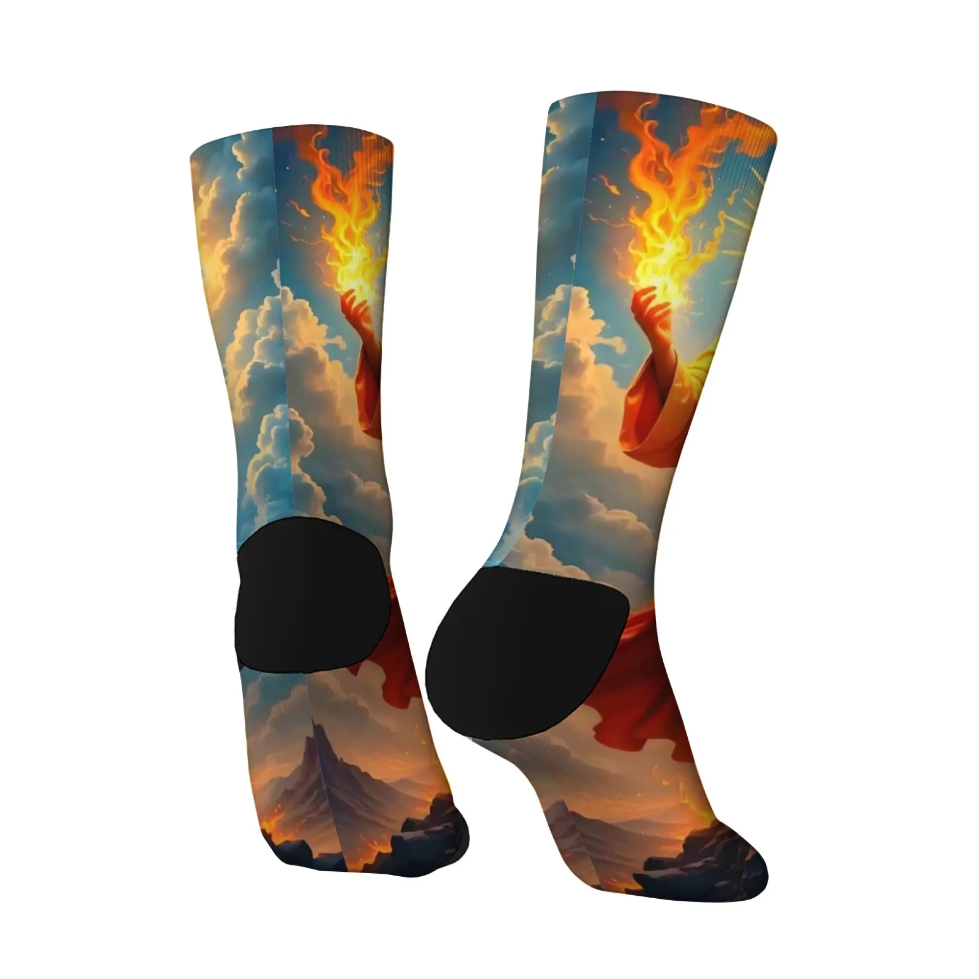 Holy Christ Jesus Art Men's Socks Retro Fashion Comfortable Warm Casual Socks Novelty Funny Happy Compression Socks Party Gift