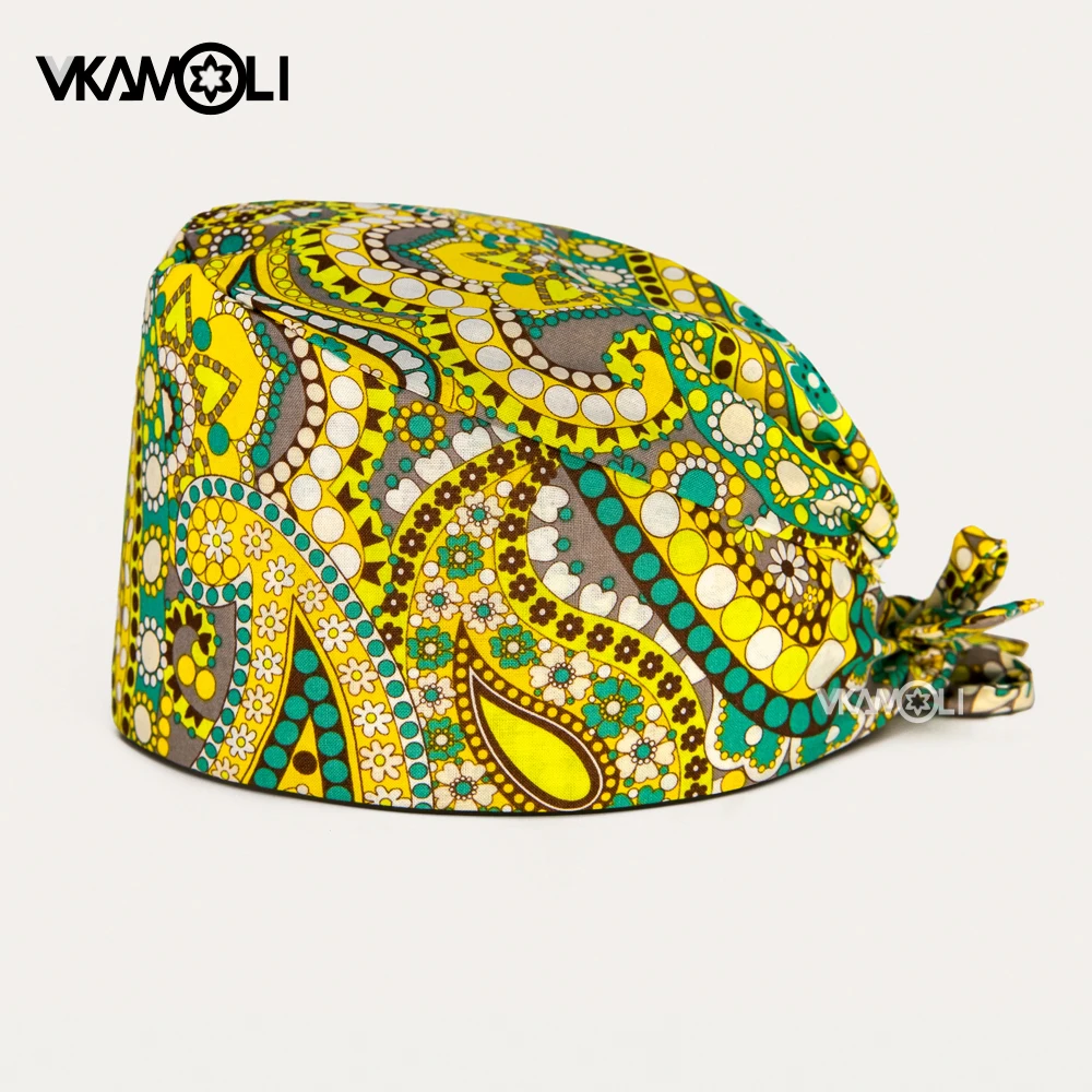 

Зеленые шапочки-скрабы с принтом, стоматологические зубы, стоматологические для хирургических средств, женская и мужская шапка для операционной, медицинская шапка-скраб