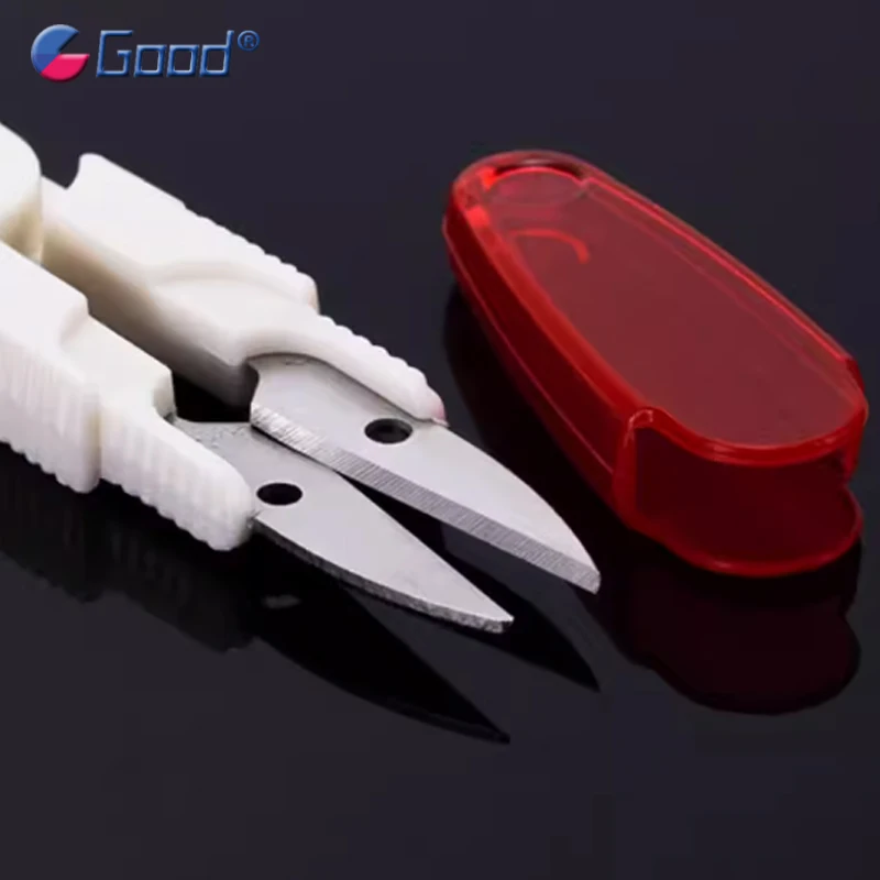 U-shaped Small Scissors Household Scissor with Cover Small Cut Thread Cutting Sewing Supplies Tools