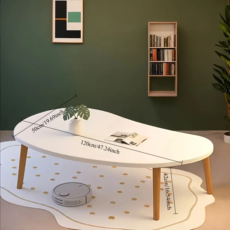 1pc Modern Creative Small Living Room Table, with hardwood fabrication panel,suitable for home and study use image 2