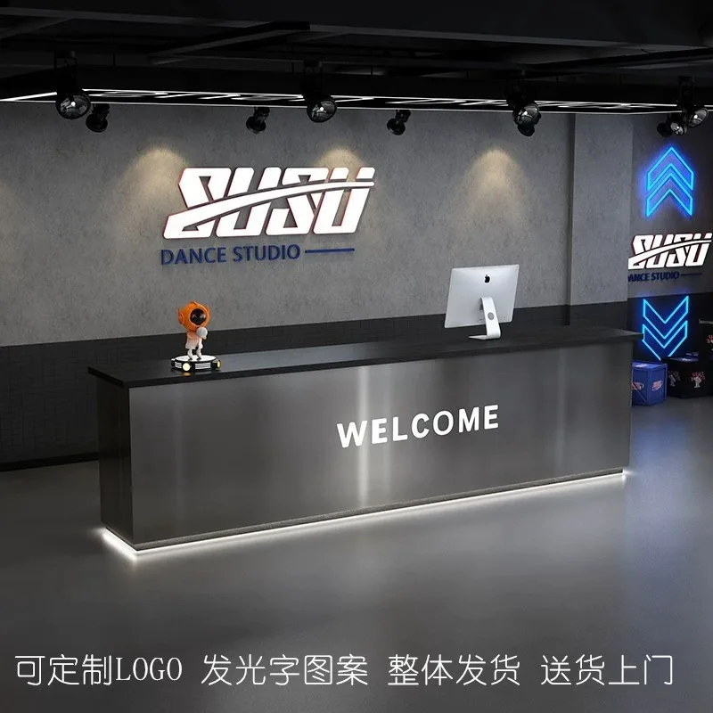 

Стойка регистрации из нержавеющей стали в индустриальном стиле, ресторанная одежда, стойка регистрации, офисная мебель, стойка регистрации и стол YSJDT