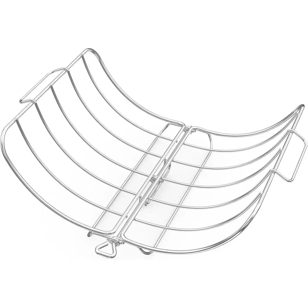 

Подставка для запекания индейки, съемная решетка для запекания птицы из нержавеющей стали, решетка для ребрышек или противень для запекания 16x13 дюймов, для грилей Kamado Joe