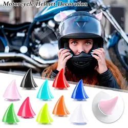 Motorcycle Helmet Rubber Devil's Horns Corner Helmet Decor Suction Cup For Motorbike Bicycle Headwear Parts Accessories N7R8