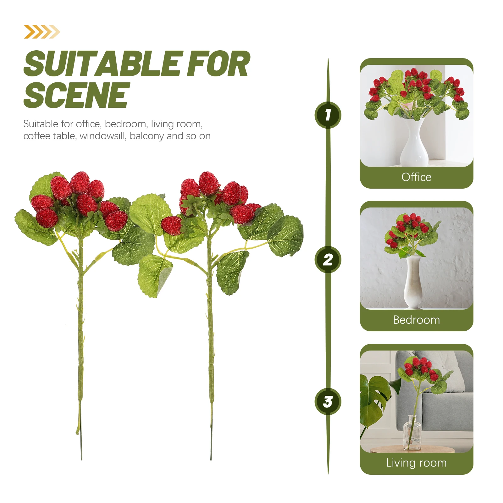 

2 Set Bayberry Artificial Fruits Artificial Bayberry Fruits Large Home Decor Kitchen Decors Bouquet Plastic Plant Branch