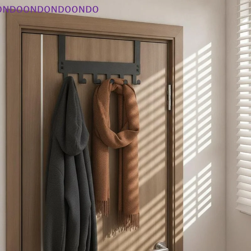 1Pcs Over The Door Wrought Iron Hanger Punch Free Space Saver Sundries Storage Rack for Small Apartment Dorm Home