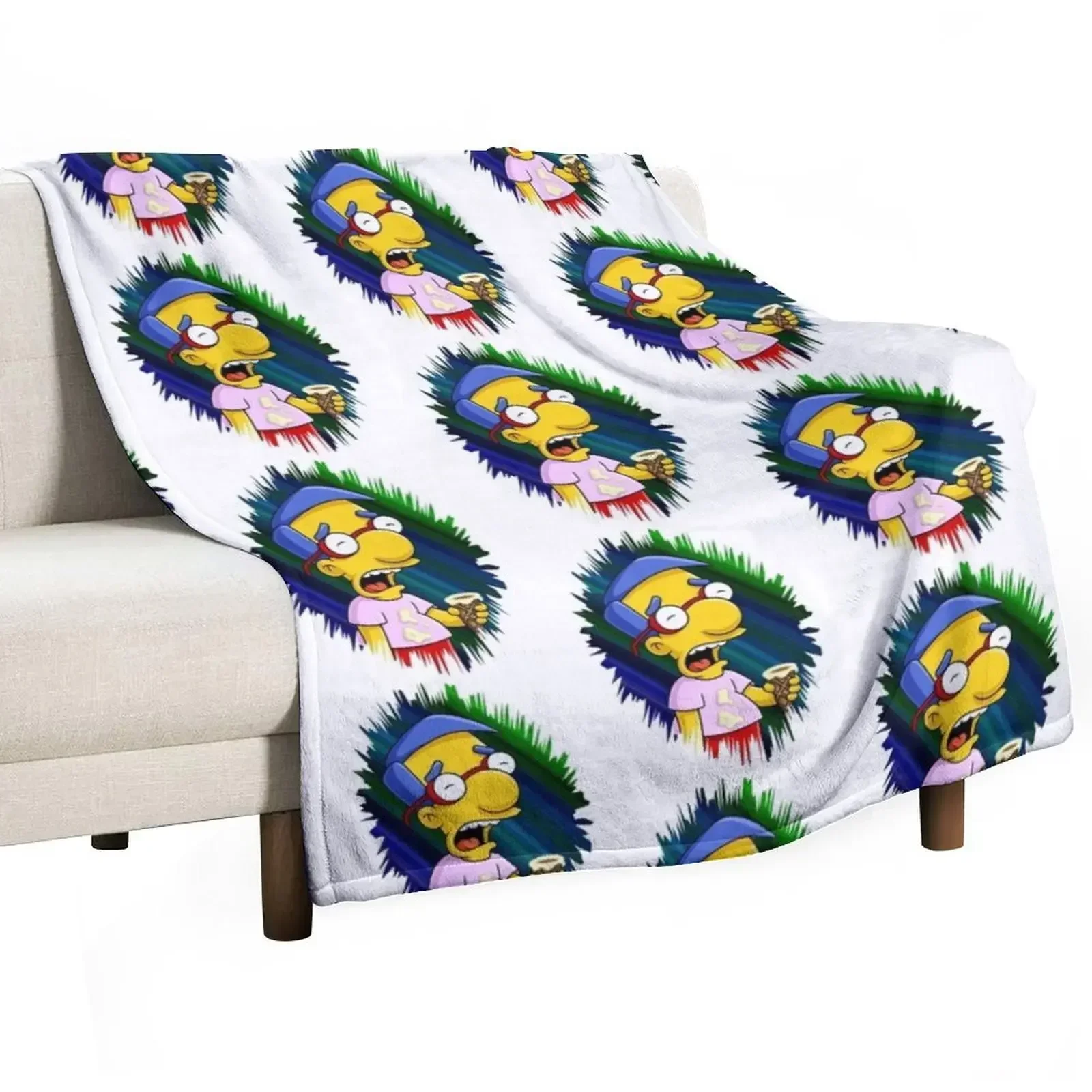 

sadboy milhouse Throw Blanket Multi-Purpose Soft Beds Shaggy Blankets