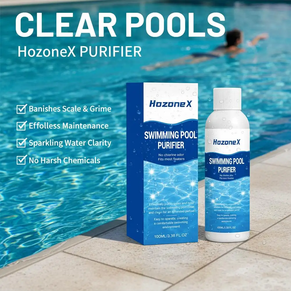 1/2Pcs Swimming Pool Water Purifier Scale Remover Non-Chlorine Water Clarifier for Inflatable Pool Hot Tub Spa Algae Stain Clean